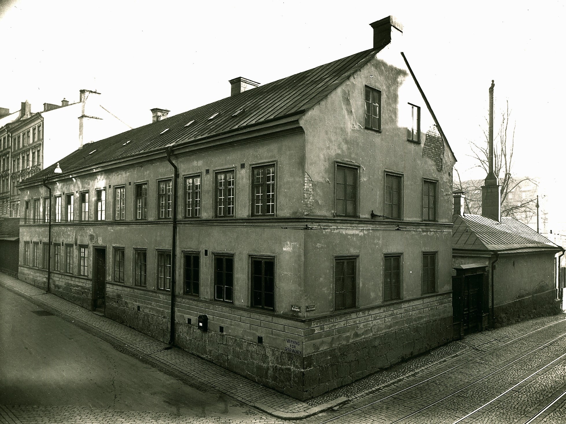 Historisk bild från Södermalm i Stockholm. Sinnessjukhus.